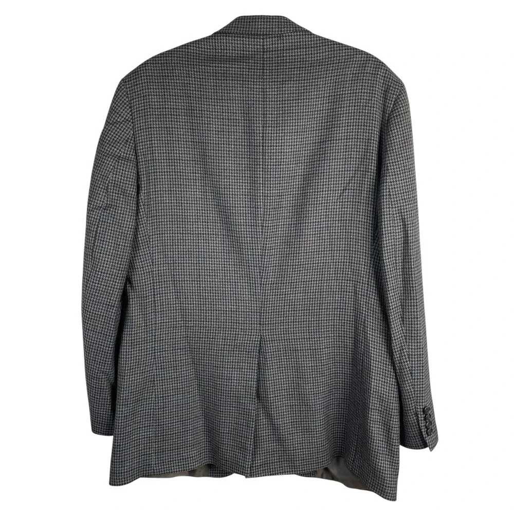 Lauren‎ Ralph Lauren Mens Wool HOUNDSTOOTH Sport Coat Blazer 42L Gray 2 Button